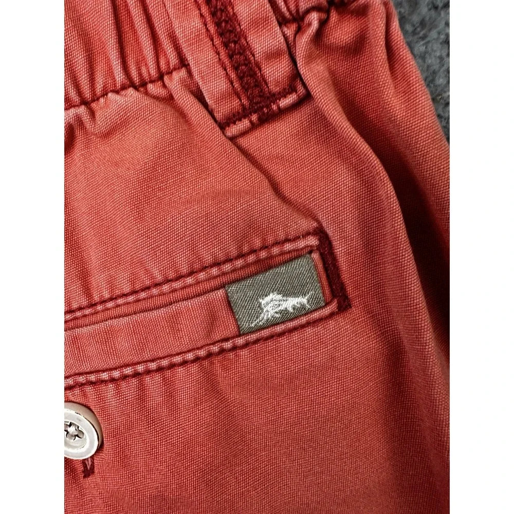 Tommy Bahama Cargo Shorts Mens Medium Coral Elastic Drawstring Relax
